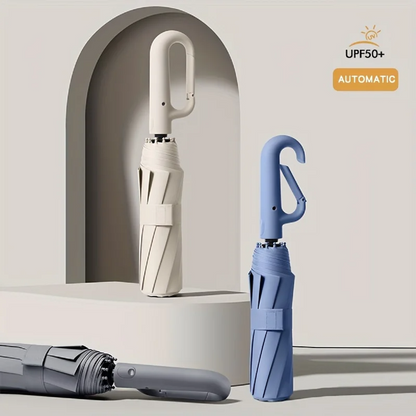 Compact Windproof Umbrella With Secure Grip Handle
