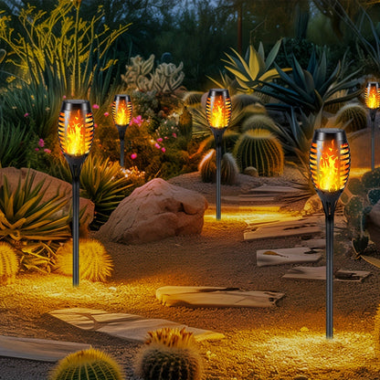Warm Ambient Outdoor Solar Pathway Lights