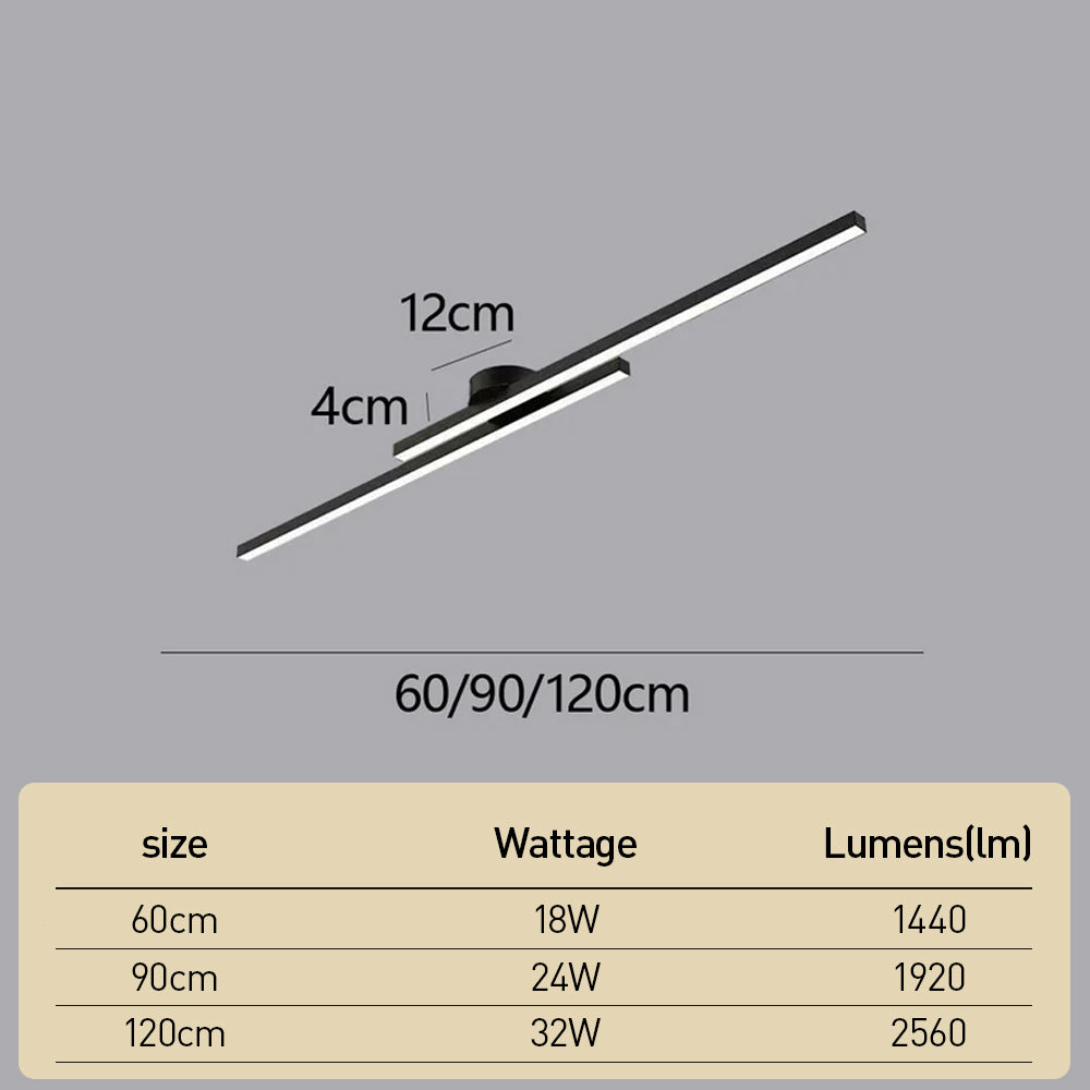 Sleek Metal LED Semi Flush Mount Ceiling Light
