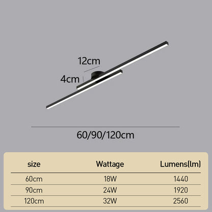 Sleek Metal LED Semi Flush Mount Ceiling Light