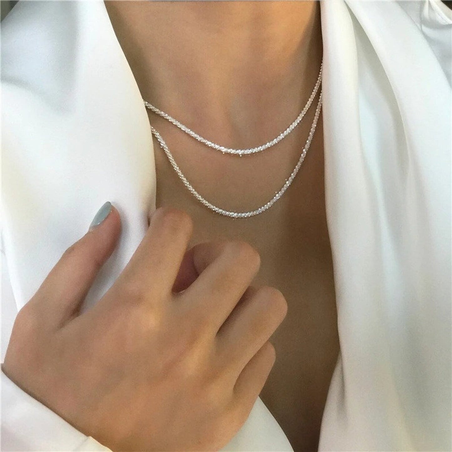 Elegant Silver Necklace With Simple Star Pendant - Lusomart