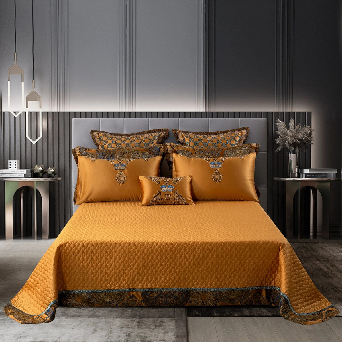 Soft Royal Cotton Bedding Set in Rich Colors