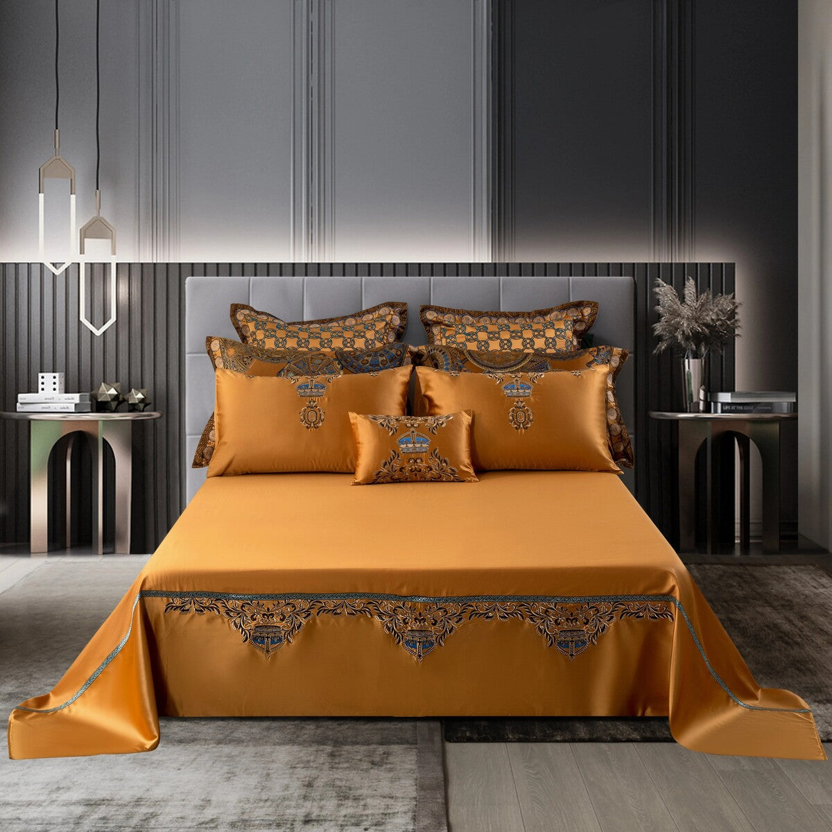 Soft Royal Cotton Bedding Set in Rich Colors