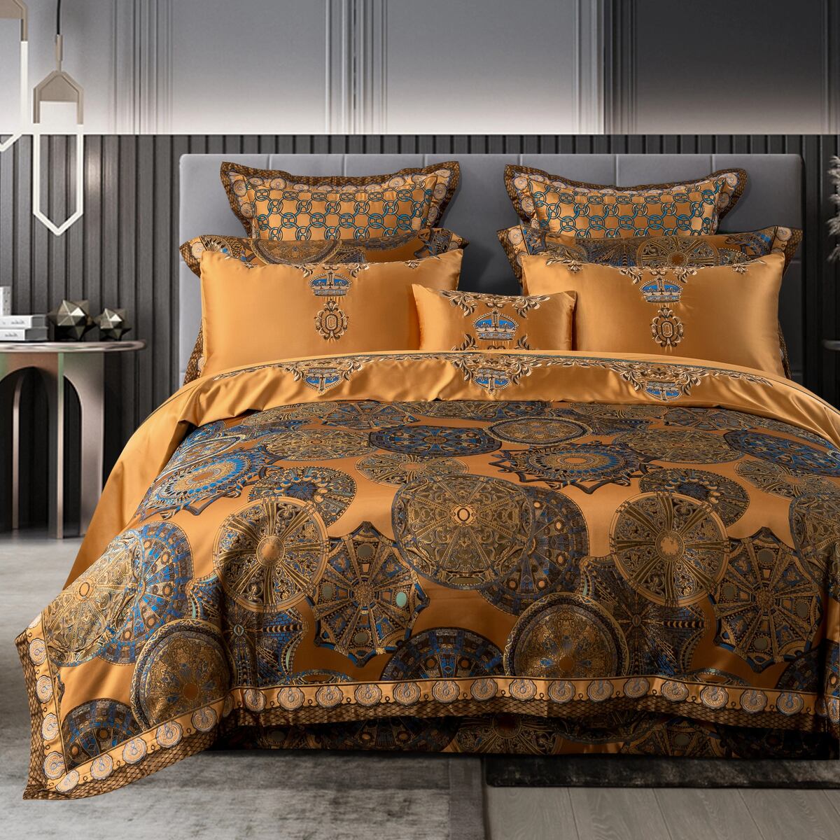 Soft Royal Cotton Bedding Set in Rich Colors
