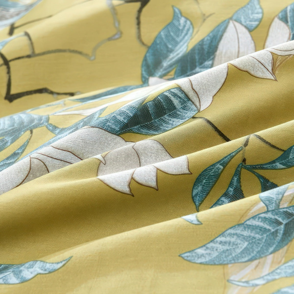Soft Yellow Cotton Bed Sheet Set