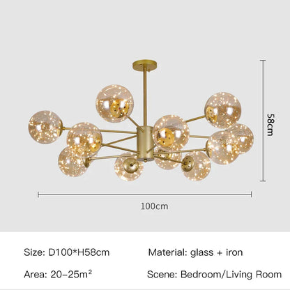 Elegant Glass Pendant Chandelier for Luxury Homes
