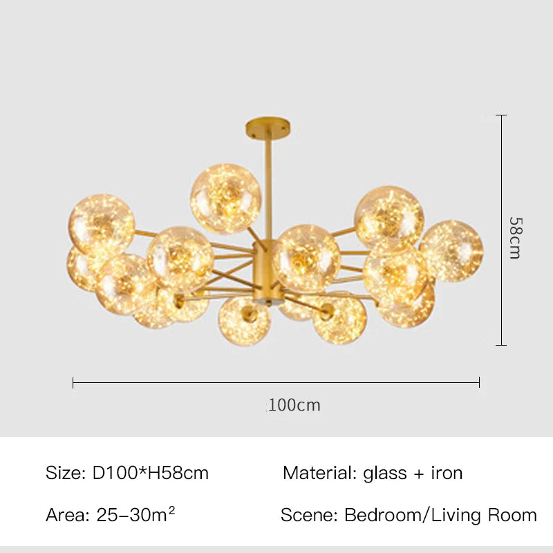 Elegant Glass Pendant Chandelier for Luxury Homes