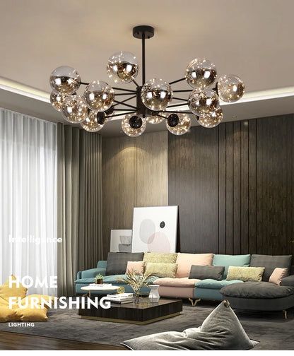Luxury Glass Pendant Chandelier Light Fixture