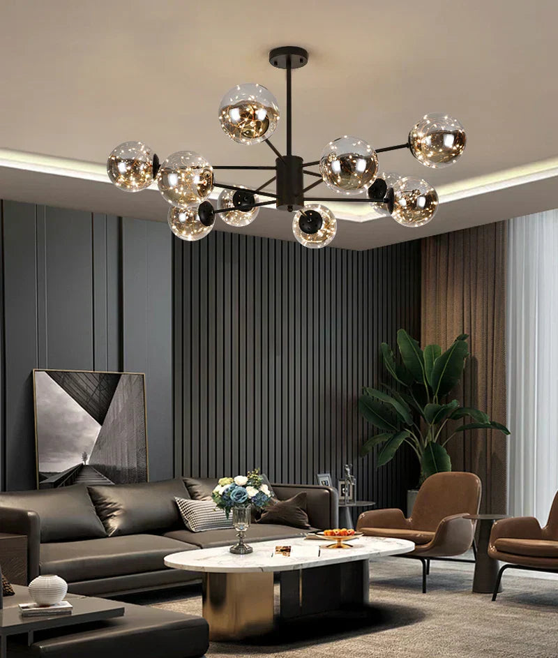 Luxury Glass Pendant Chandelier Light Fixture