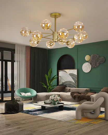 Luxury Glass Pendant Chandelier Light Fixture