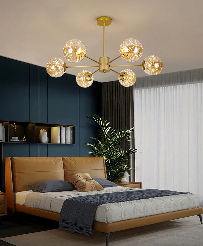 Luxury Glass Pendant Chandelier Light Fixture