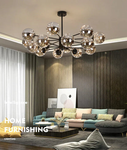 Luxury Glass Pendant Chandelier Light Fixture - Lusomart