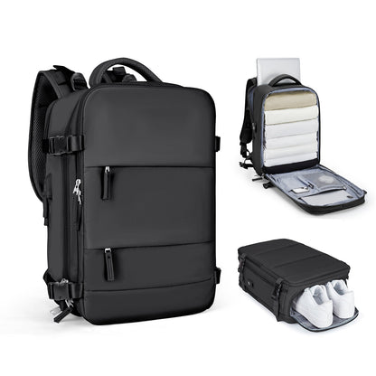 Spacious Smart Expanding Travel Backpack for Men Women