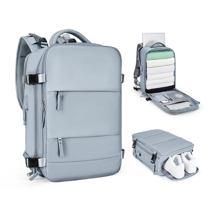 Spacious Smart Expanding Travel Backpack for Men Women