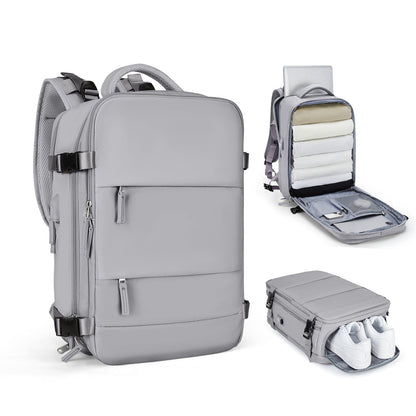 Spacious Smart Expanding Travel Backpack for Men Women
