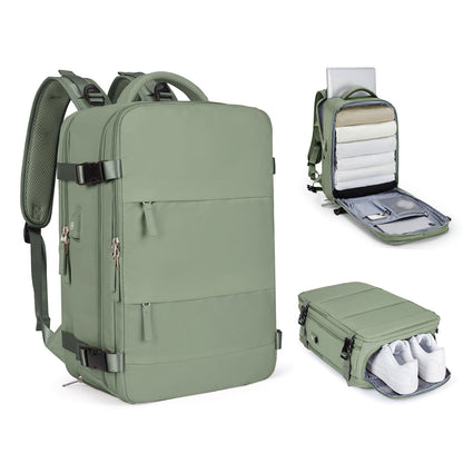 Spacious Smart Expanding Travel Backpack for Men Women