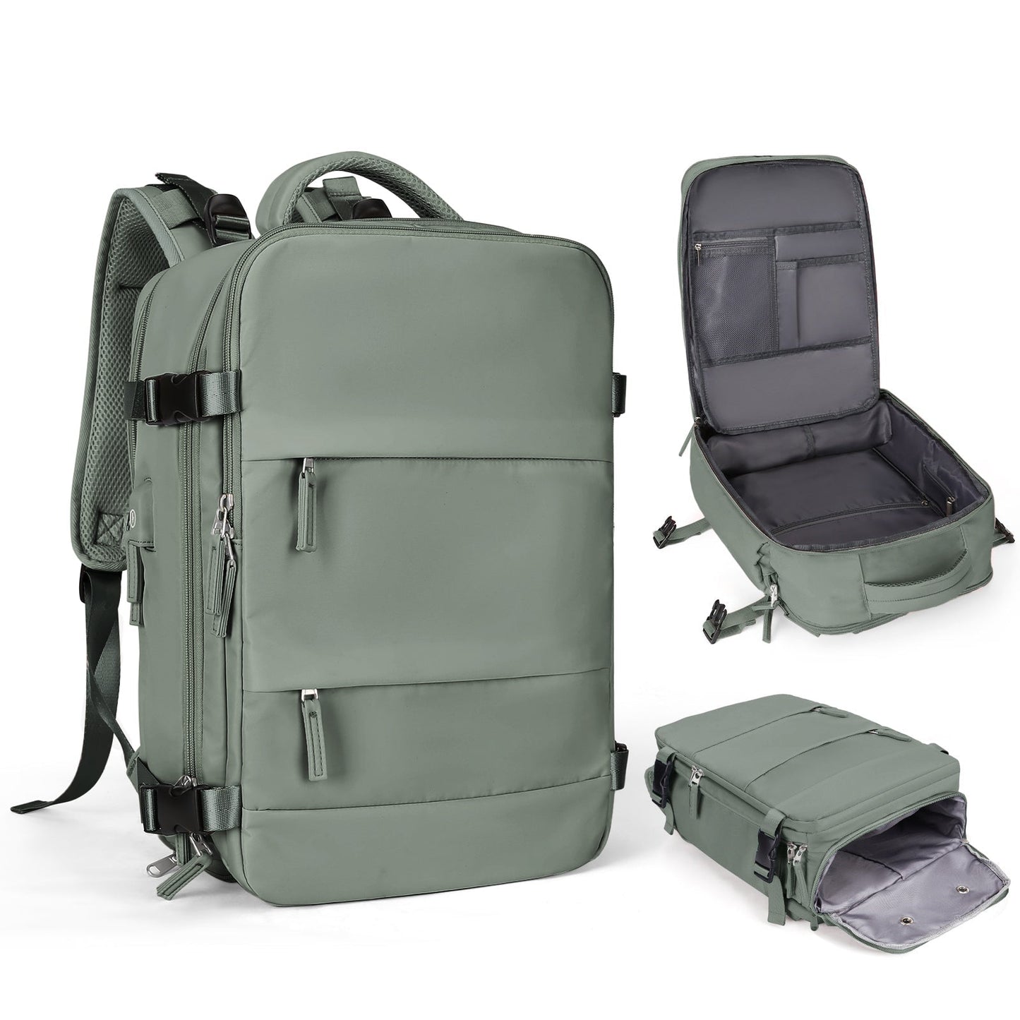 Spacious Smart Expanding Travel Backpack for Men Women