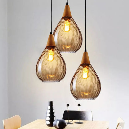 Classic Glass Drop Pendant Light Fixture