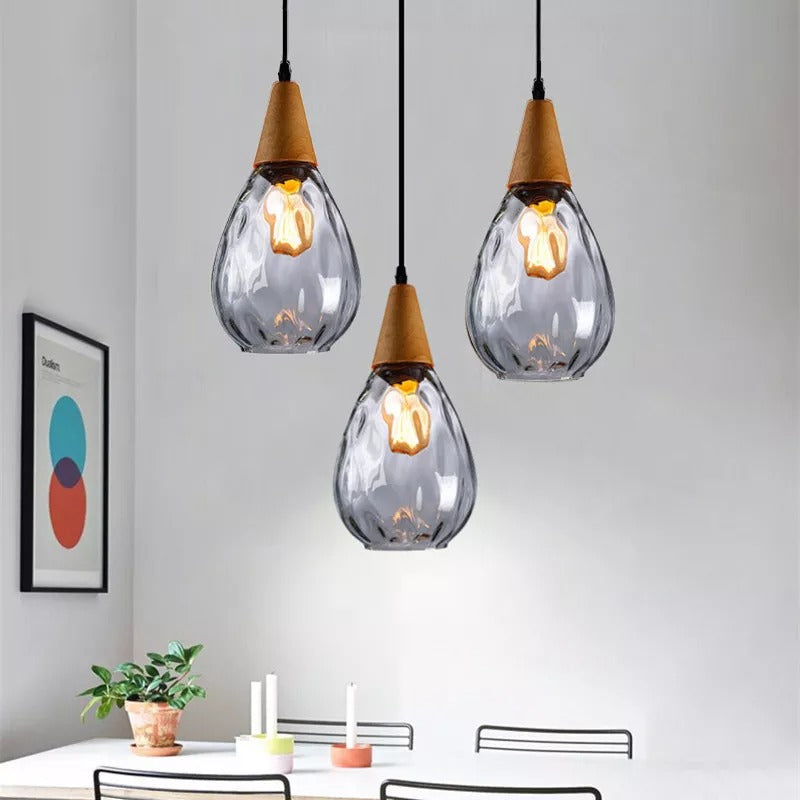 Classic Glass Drop Pendant Light Fixture