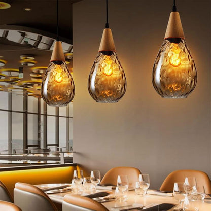 Classic Glass Drop Pendant Light Fixture
