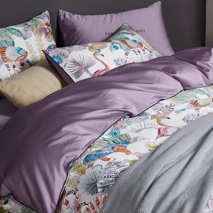 Luxurious Soft White Patterned Cotton Bedding Set