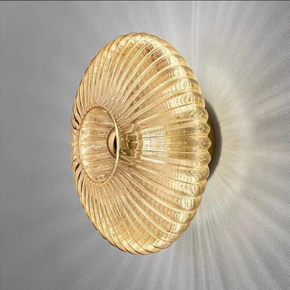 Soft Glow Ripple Glass Wall Light