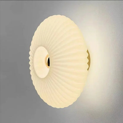 Soft Glow Ripple Glass Wall Light