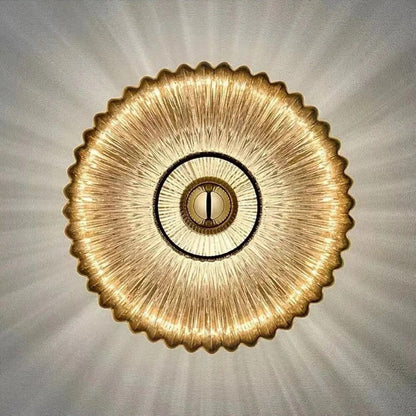 Soft Glow Ripple Glass Wall Light