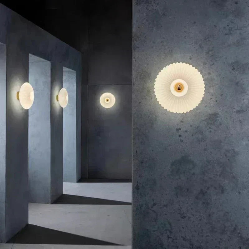 Soft Glow Ripple Glass Wall Light - Lusomart