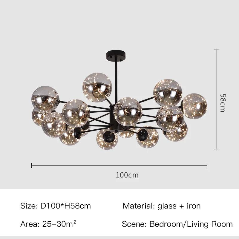 Elegant Glass Pendant Chandelier for Luxury Homes