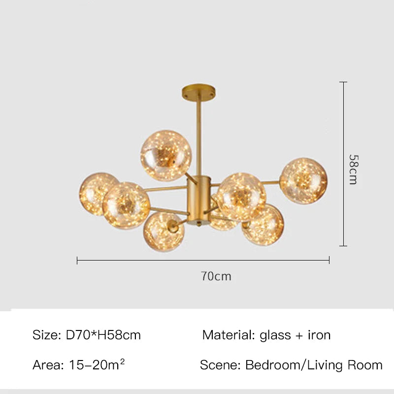 Elegant Glass Pendant Chandelier for Luxury Homes