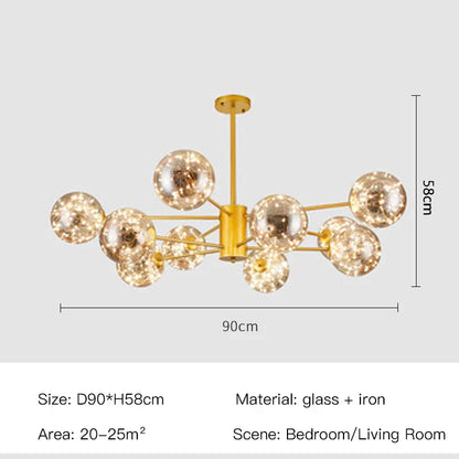 Elegant Glass Pendant Chandelier for Luxury Homes