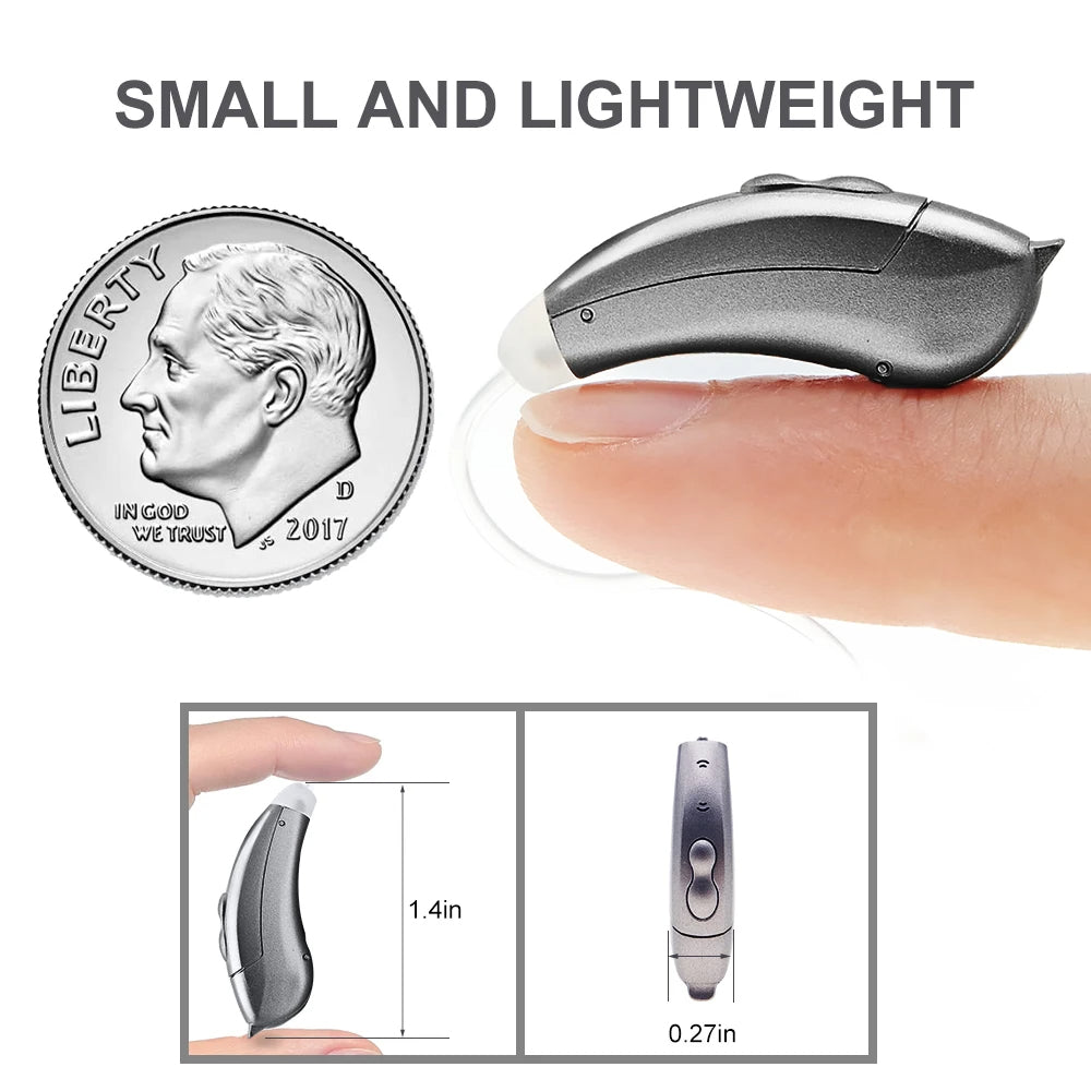 Discreet Behind Ear Hearing Aids With Bluetooth Control