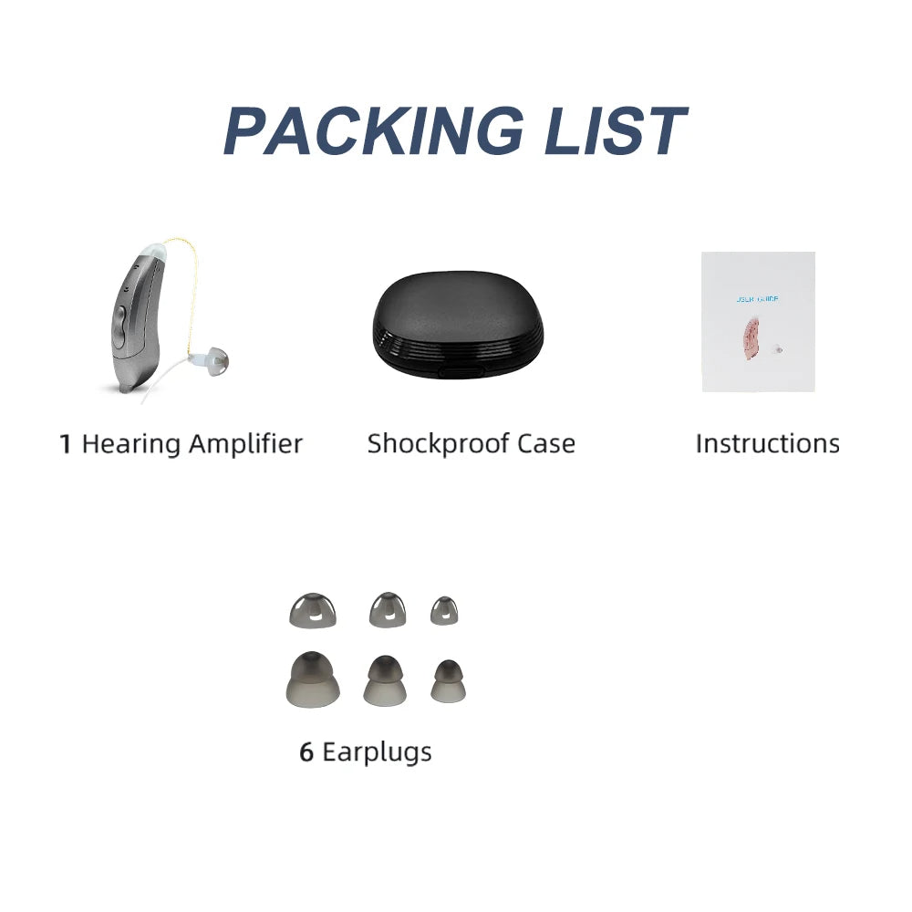 Discreet Behind Ear Hearing Aids With Bluetooth Control