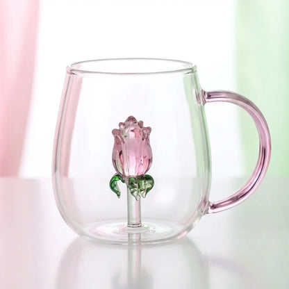 Delicate Floral Clear Tea Pot