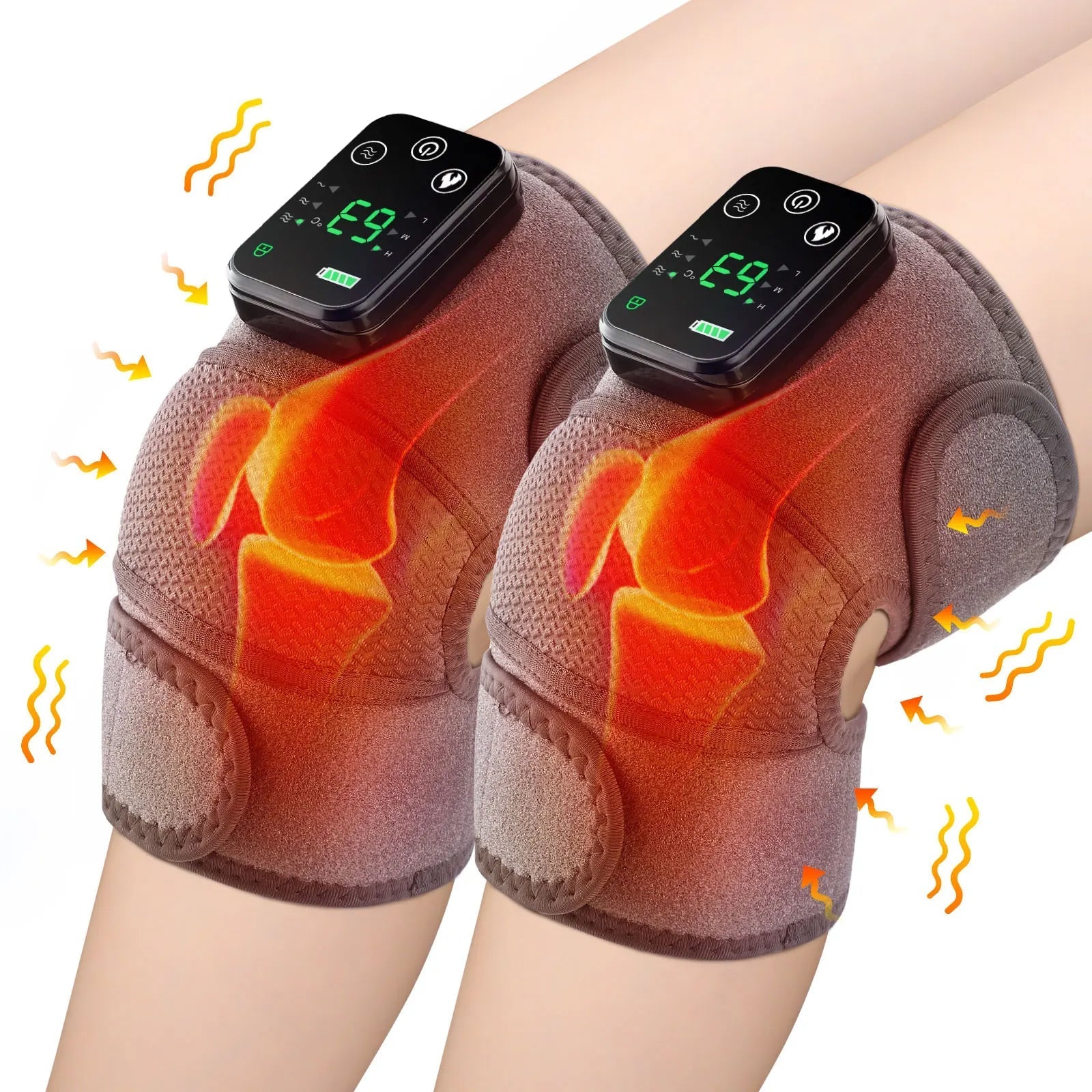 Therapeutic Heated Vibration Knee and Shoulder Support Wrap - Lusomart