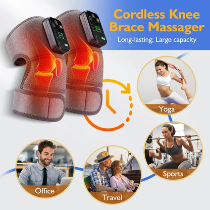 Therapeutic Heated Vibration Knee and Shoulder Support Wrap
