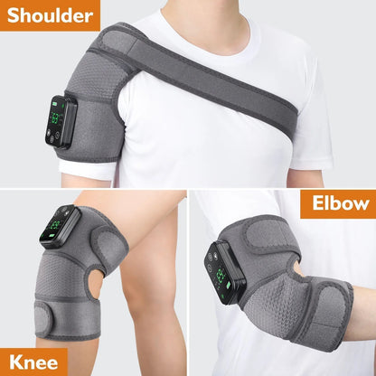 Therapeutic Heated Vibration Knee and Shoulder Support Wrap