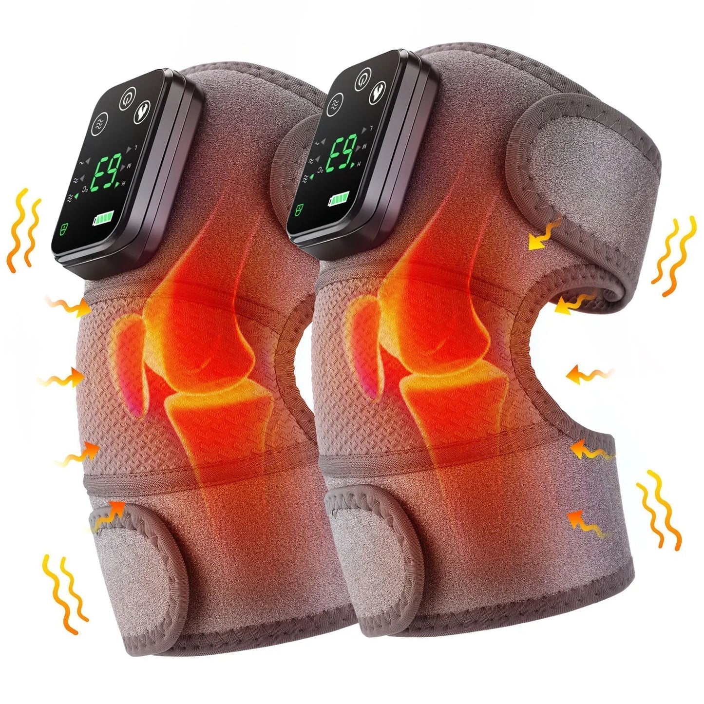 Therapeutic Heated Vibration Knee and Shoulder Support Wrap
