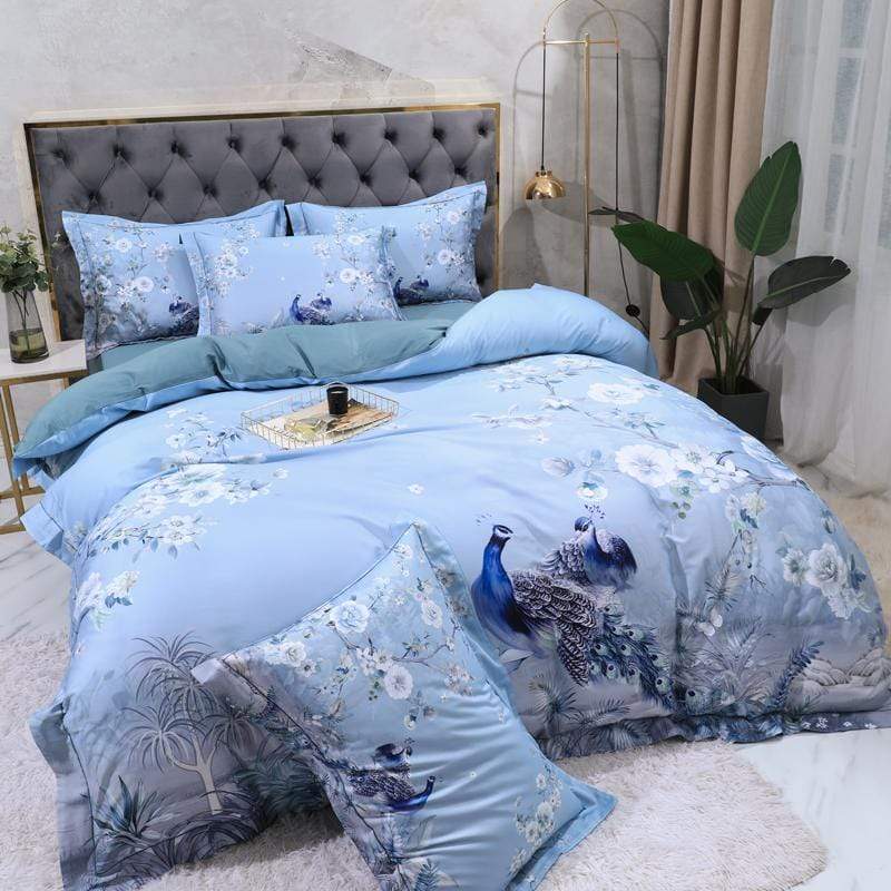 Soft Cotton Bedding Set with Flower Pattern