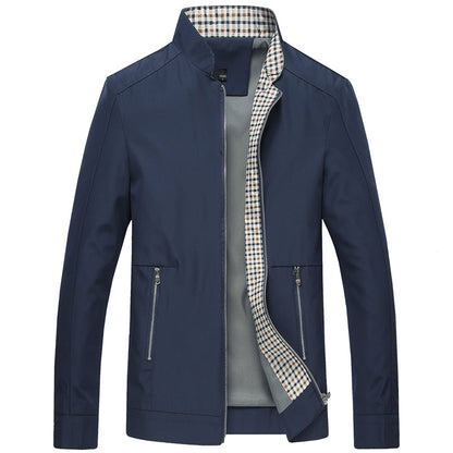 Thin Mens Casual Bomber Jacket For Spring Fall Wear