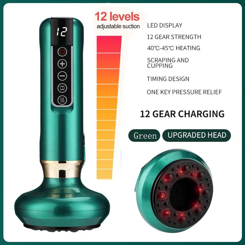 Pro Massage Cup with Suction and Scraping Tool