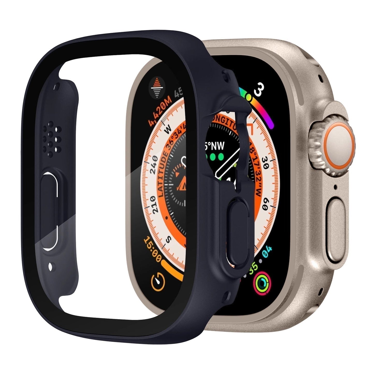 Durable Apple Watch Ultra Case With Clear Screen Guard