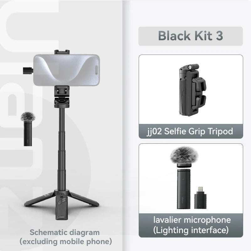 Portable Bluetooth Selfie Stick with 360° Rotation Holder