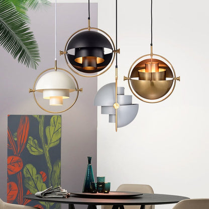 Spherical 3D Pendant Ceiling Light