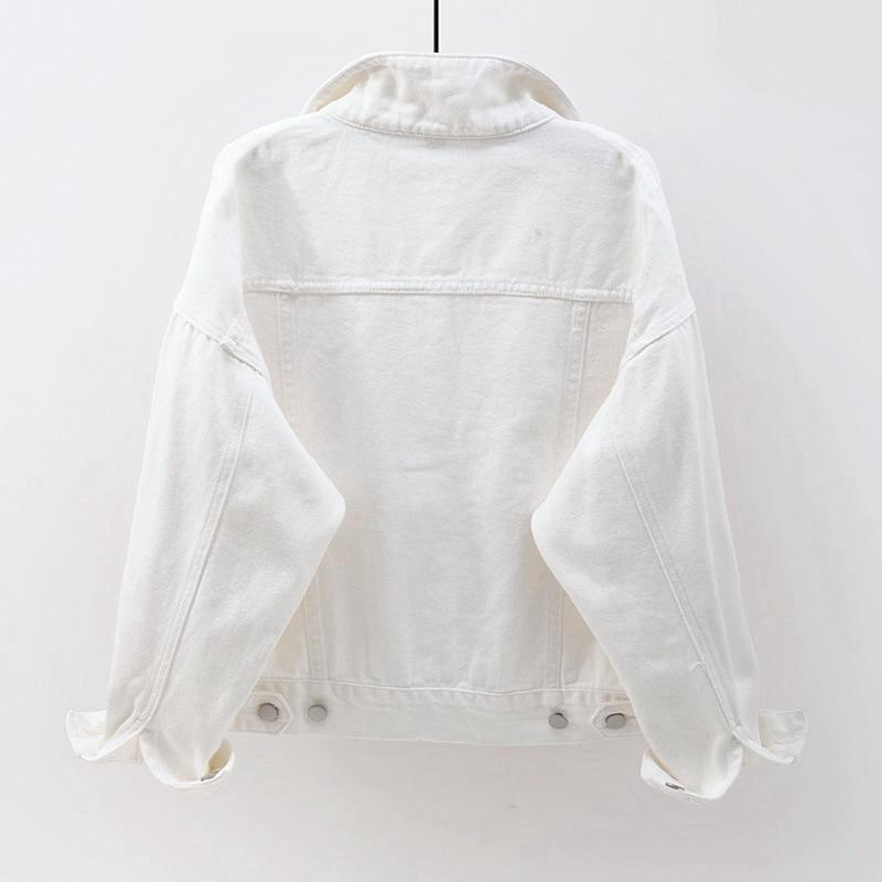 Classic Women's Denim Jacket Button Front Casual Wear