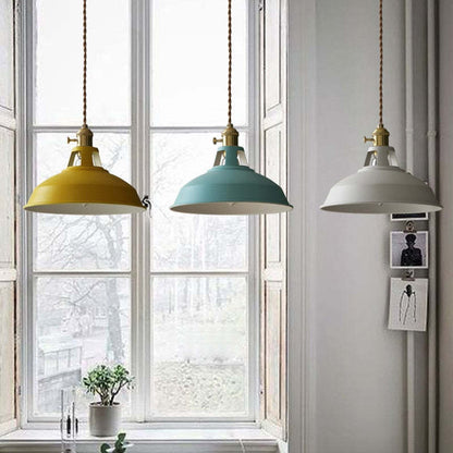 Vibrant Color Metal Drop Pendant Light Fixture