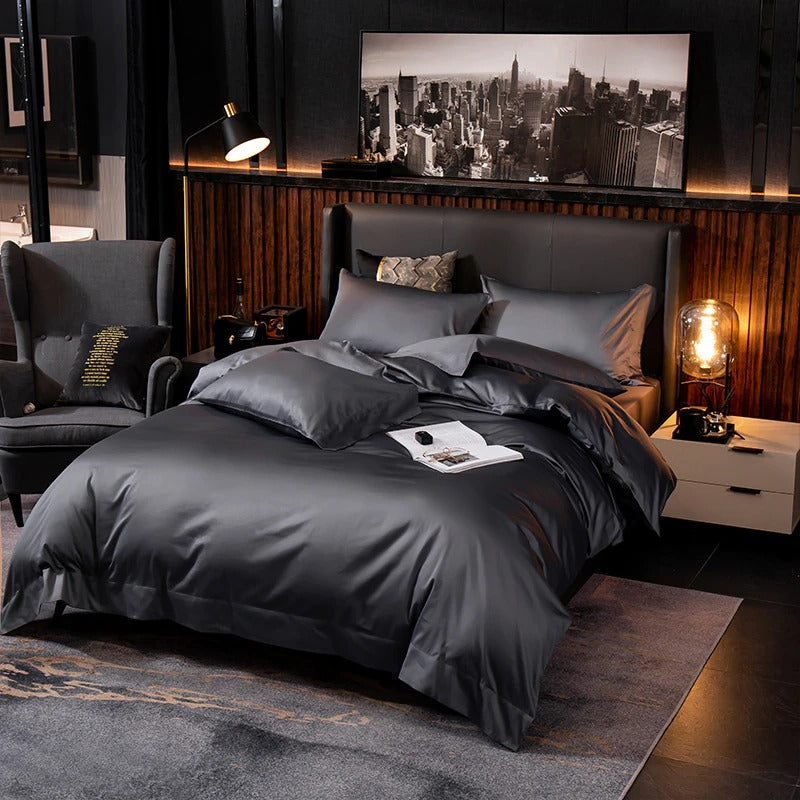 Luxurious Grey Soft Egyptian Cotton Bed Sheet Set