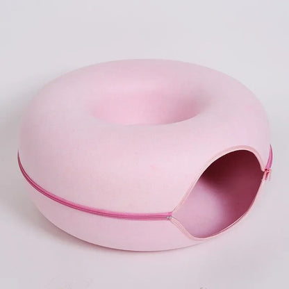 Soft Kitty Play Tunnel Bed for Hiding and Fun