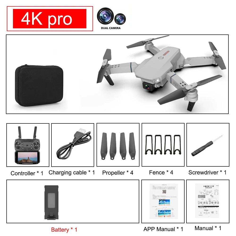 Portable Wi-Fi Drone with 4K Camera and GPS